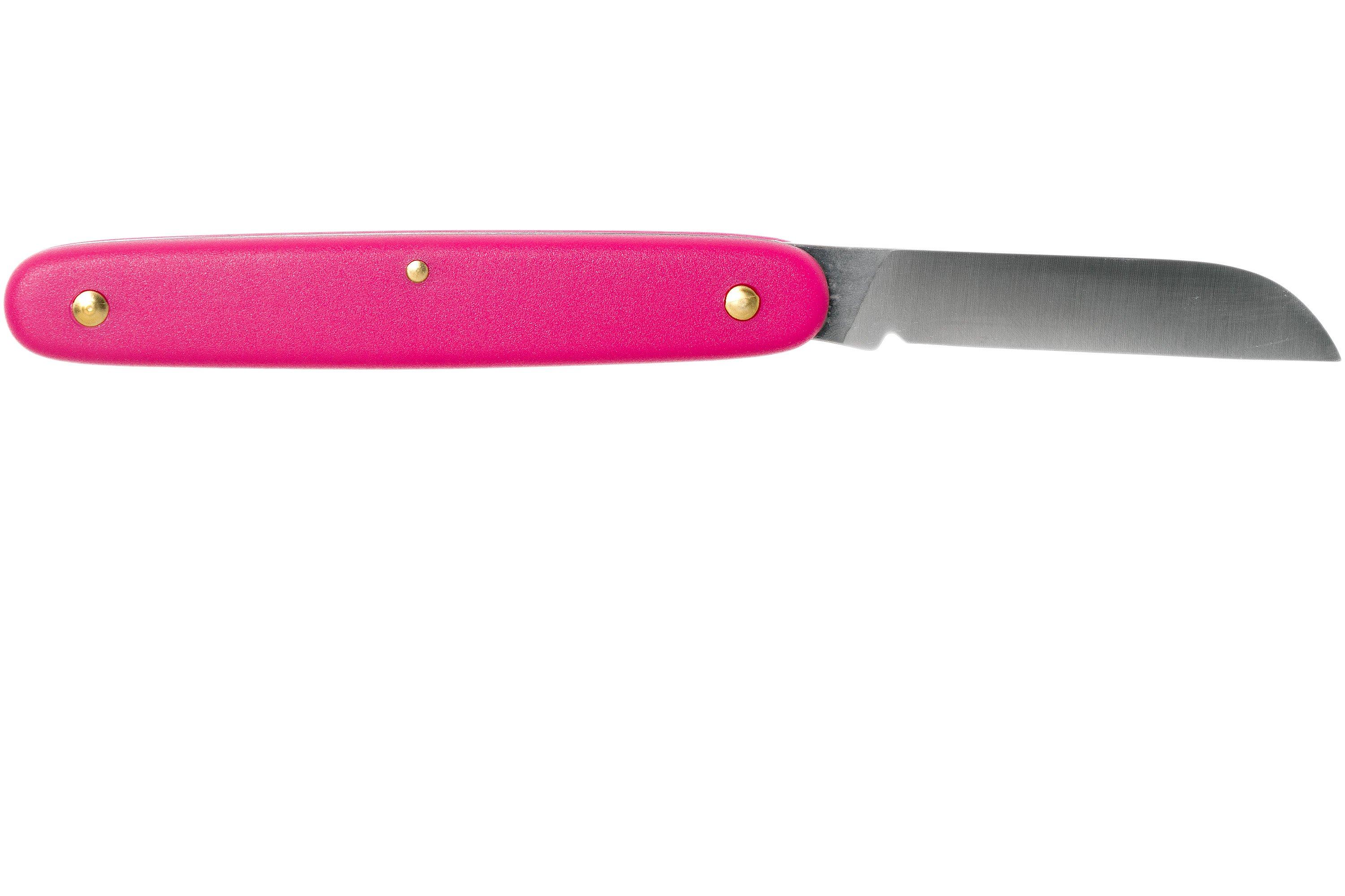 VICTORINOX SWISS MADE STAINLESS FLORAL KNIFE SINGLE BLADE HOT PINK