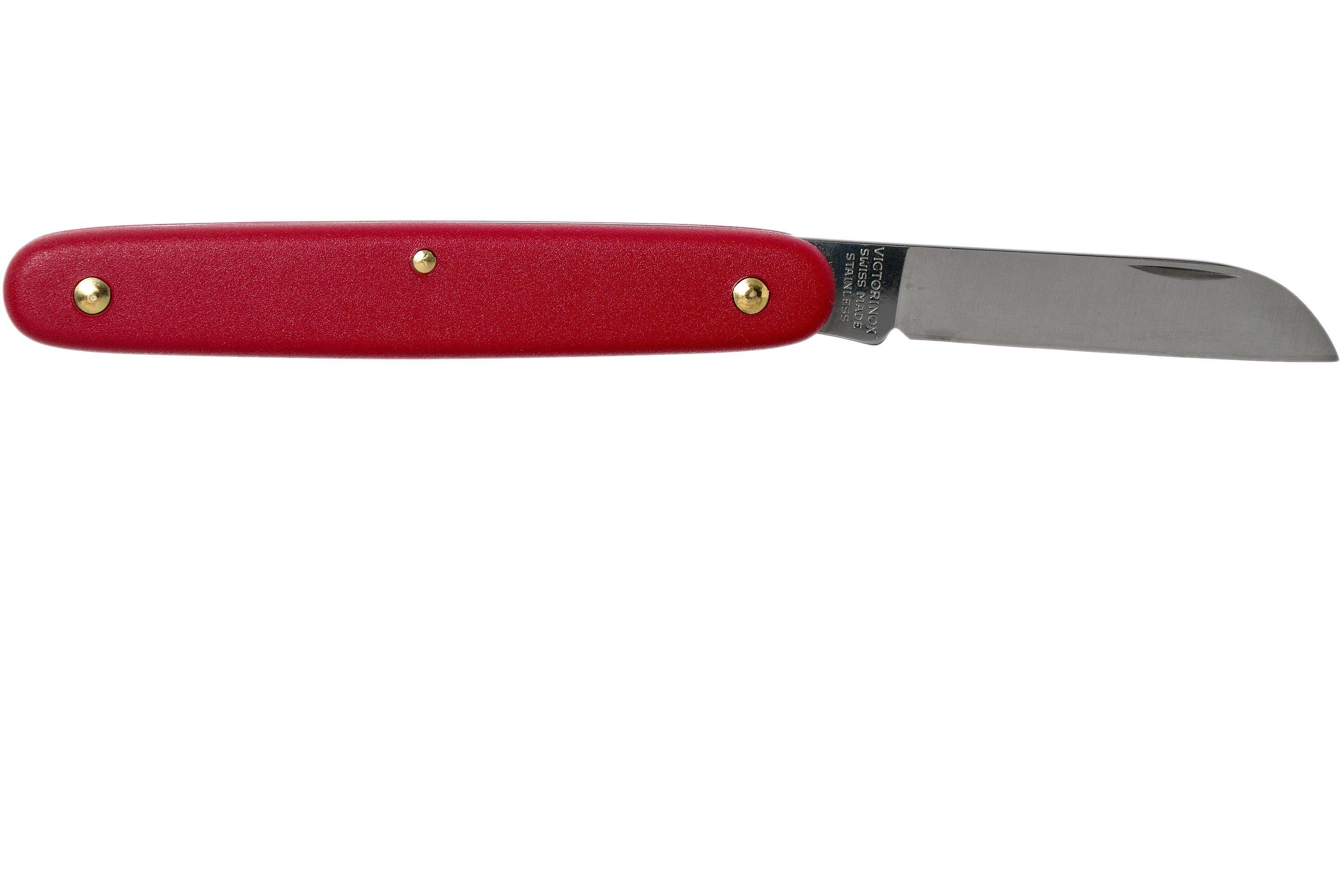 4 Swiss Floral Straight Knife Yellow Handle 