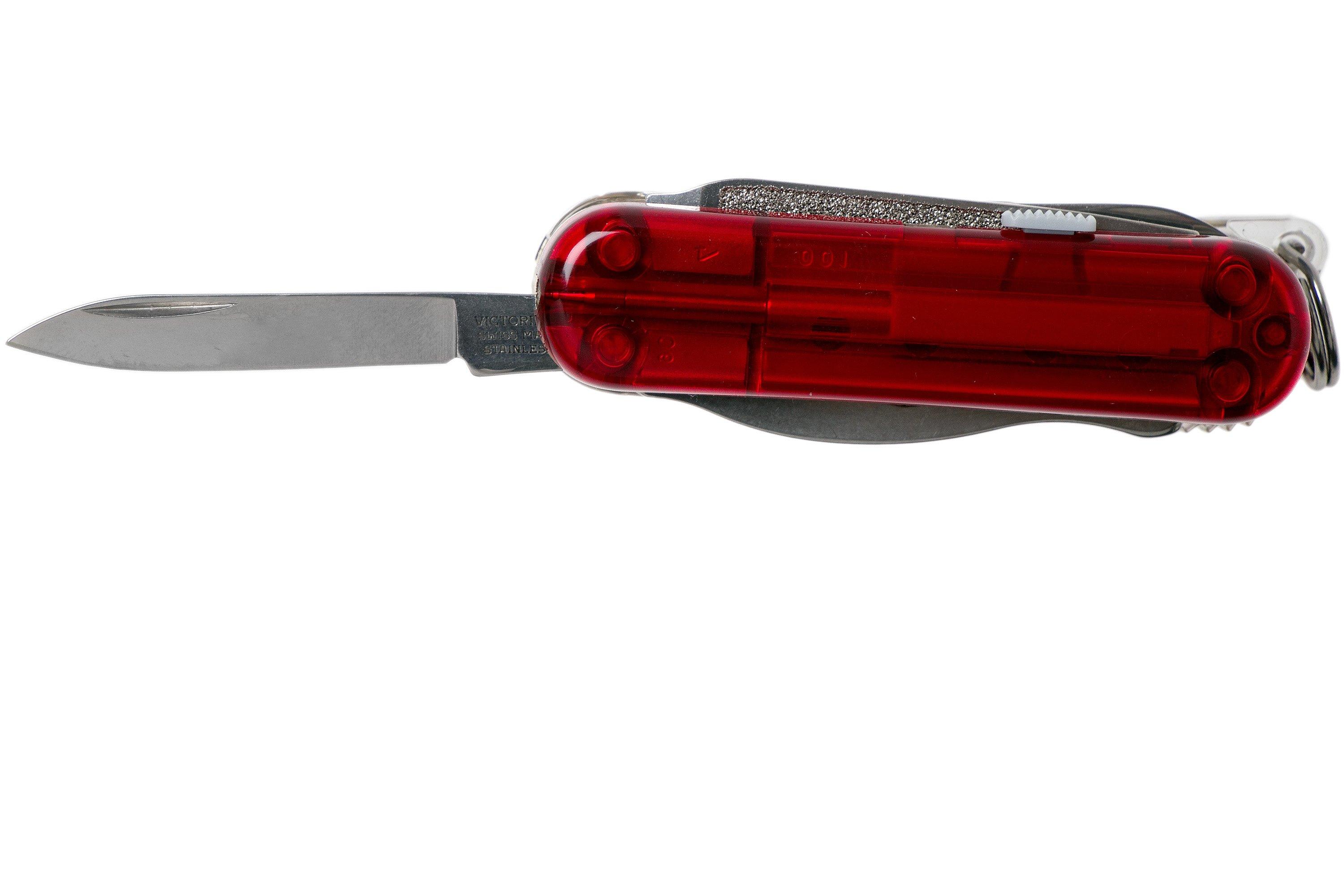  Victorinox Midnite Manager Swiss Army Navaja de bolsillo,  pequeña, multiherramienta, 10 funciones, LED, tijeras, rojo : Deportes y  Actividades al Aire Libre