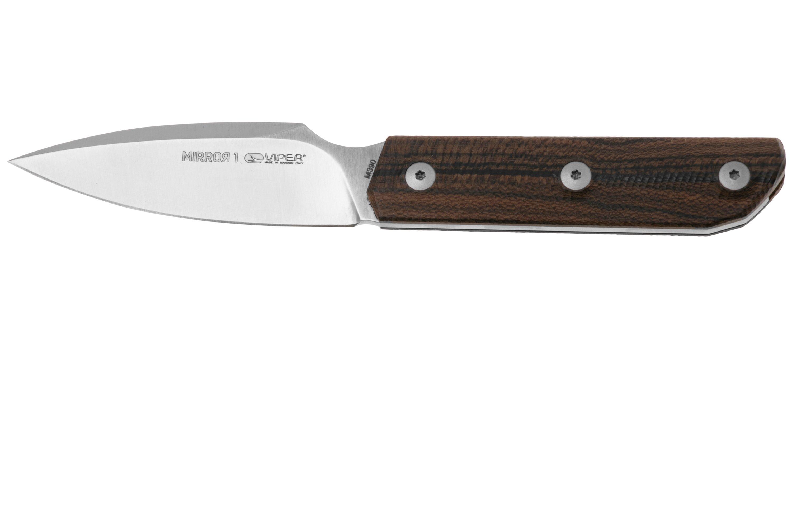 Muela Lakhota Coral Wood Fahrtenmesser - 25,5 Cm, Klinge 12,5 Cm, Rotes Sandelholz, Mit Lederscheide