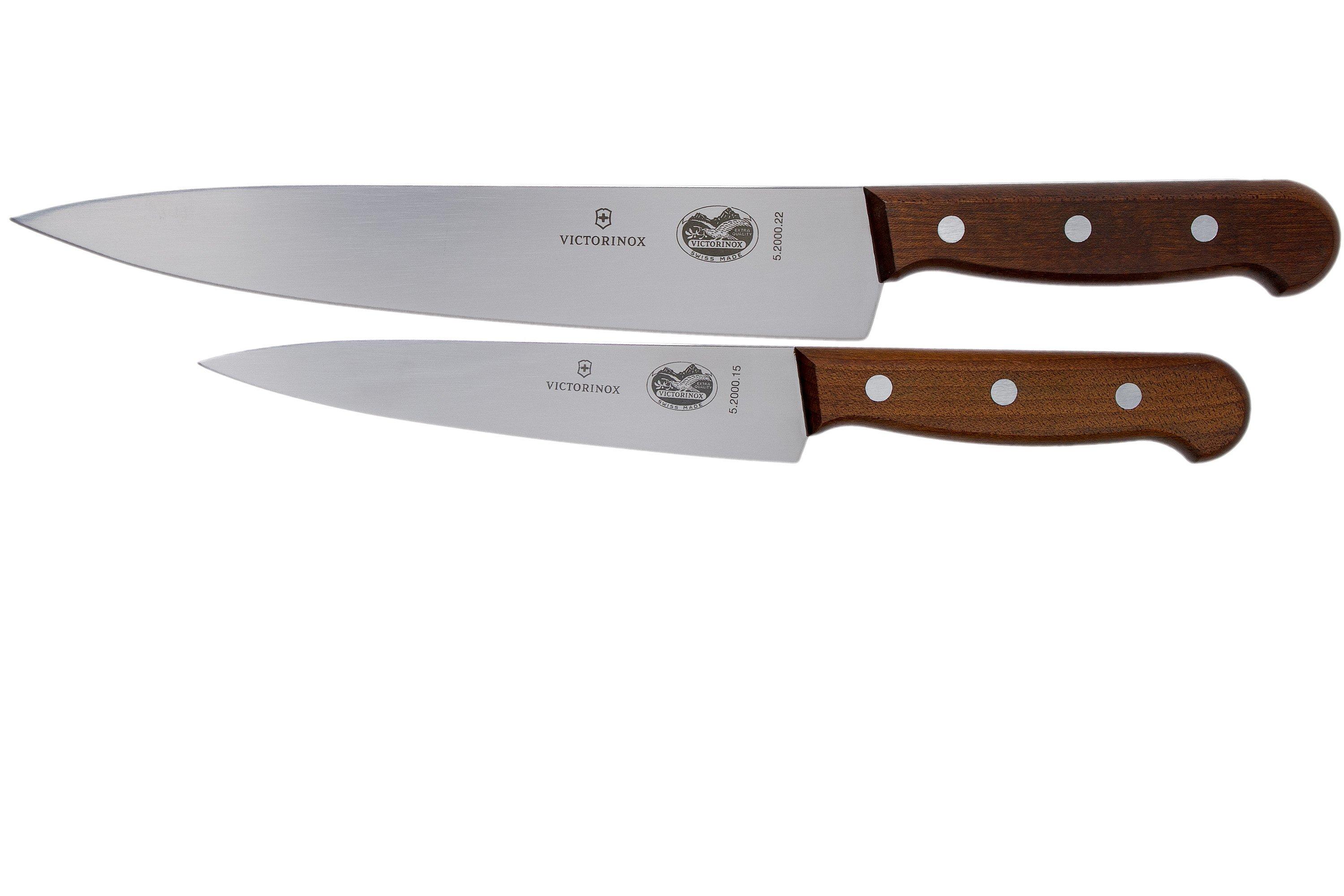 Victorinox 5123012g 2-Piece Wood Steak Knife Set - Wavy Edge