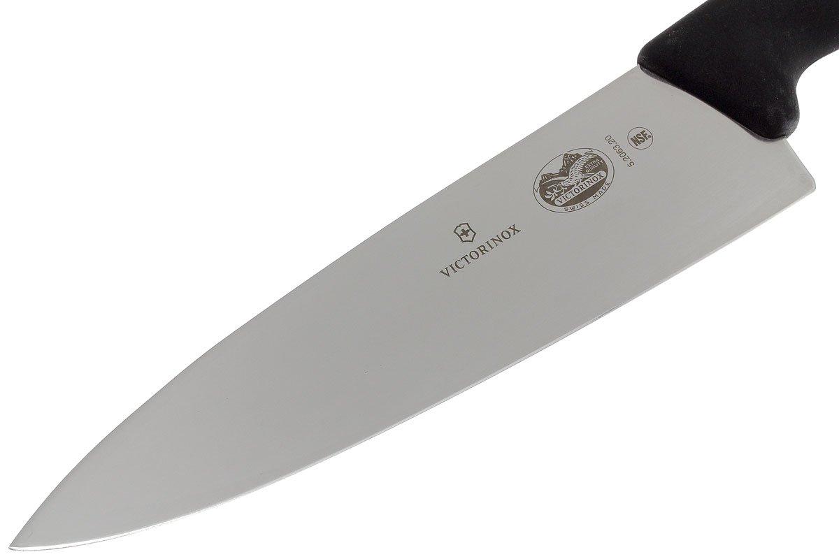 Victorinox Cuchillo de chef Fibrox Pro, negro, incluye funda protectora, 13  pulgadas (5.2063.20)