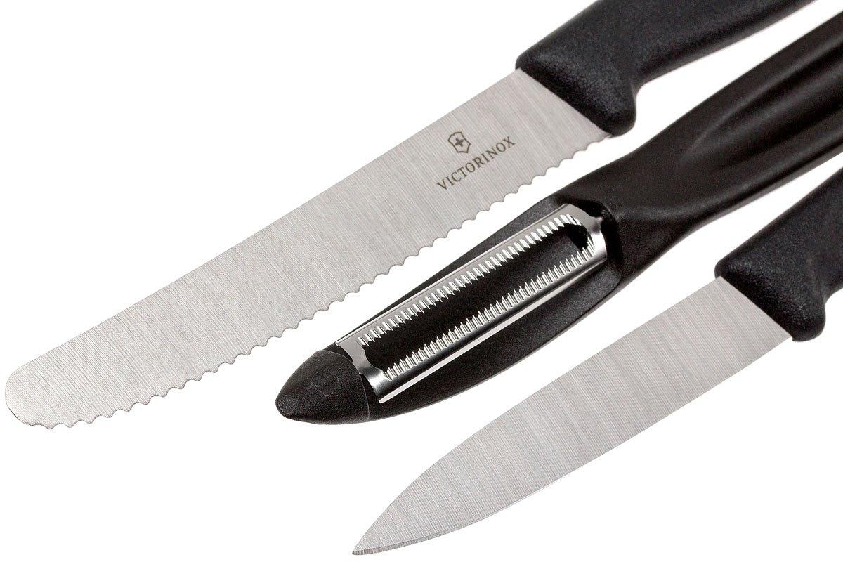 Victorinox SwissClassic vegetable knives in black, set of