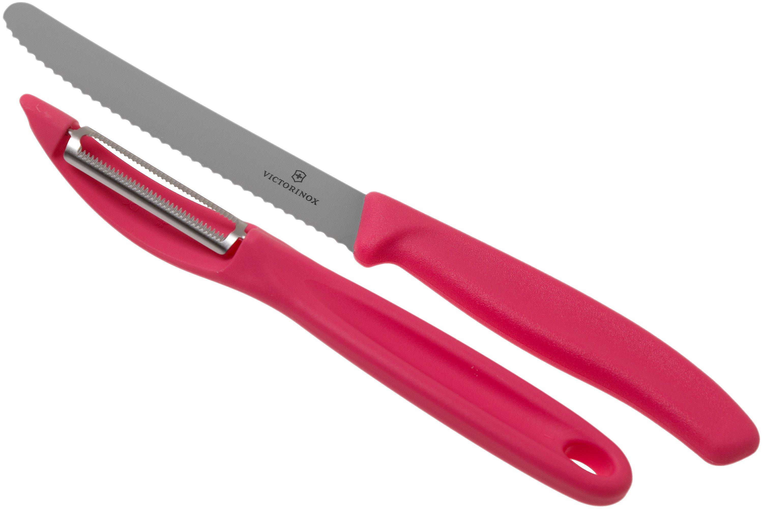 Set Victorinox 2 Pièces : Couteau à Légumes Et Éplucheur - Lames Inox Tranchantes - Poignée Ergonomique Vert - Pour Cuisine Quotidienne