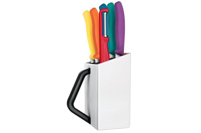Bild für Victorinox Swiss Classic 6.7126.6C1, Multicolor, Messerset mit Block, 6-teilig