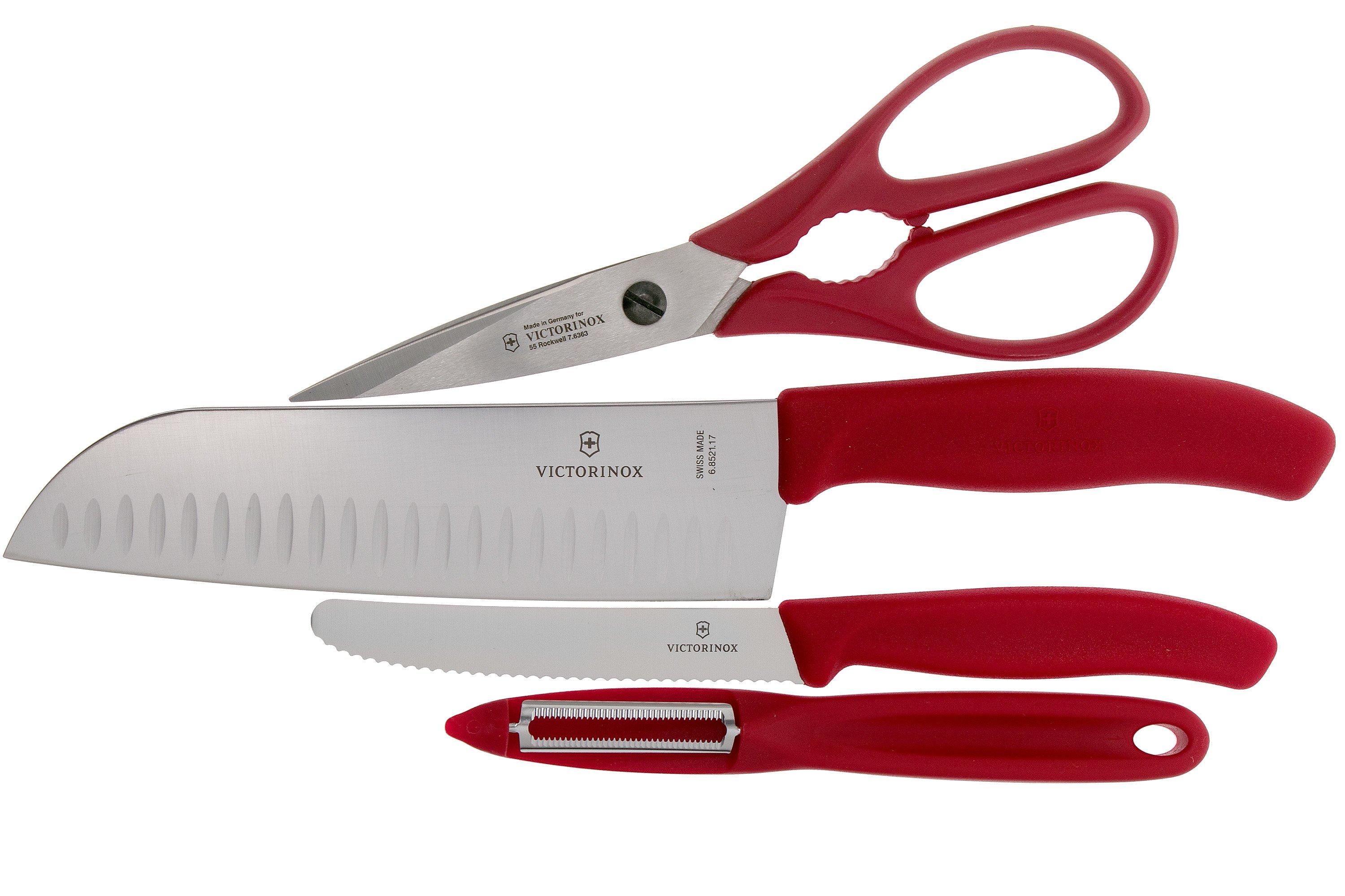 Victorinox Swiss Classic 4 Serrated Paring Knife (Red)