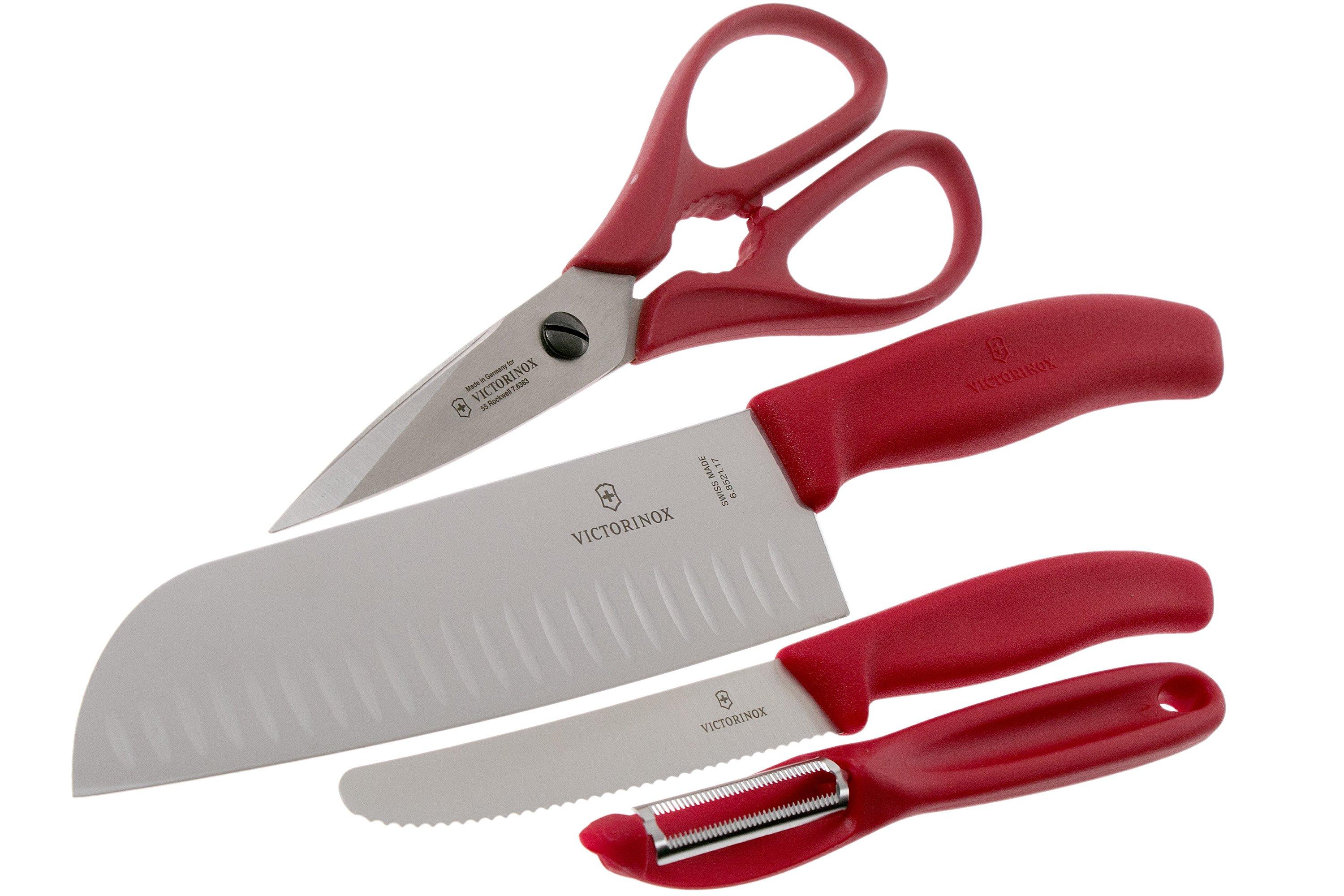 Victorinox Swiss Classic 4 Serrated Paring Knife (Red)