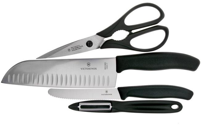 Victorinox 5-Piece Swiss Classic Kitchen Knife Set - Black