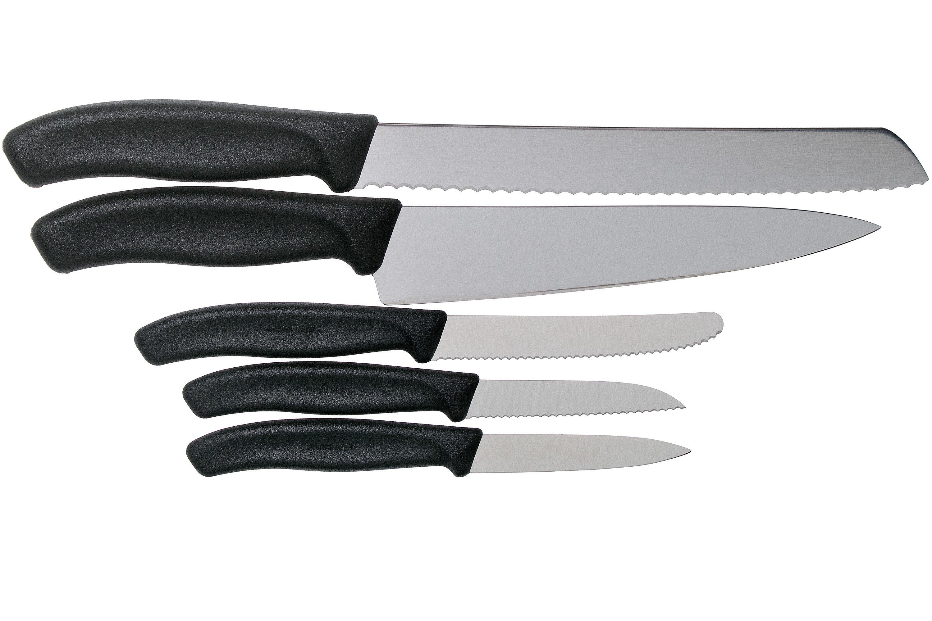 Victorinox - Swiss Classic Kitchen Knife 5 Piece Set Black