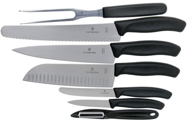 Victorinox SwissClassic 6.7133.7G 7-piece kitchen knife set, black