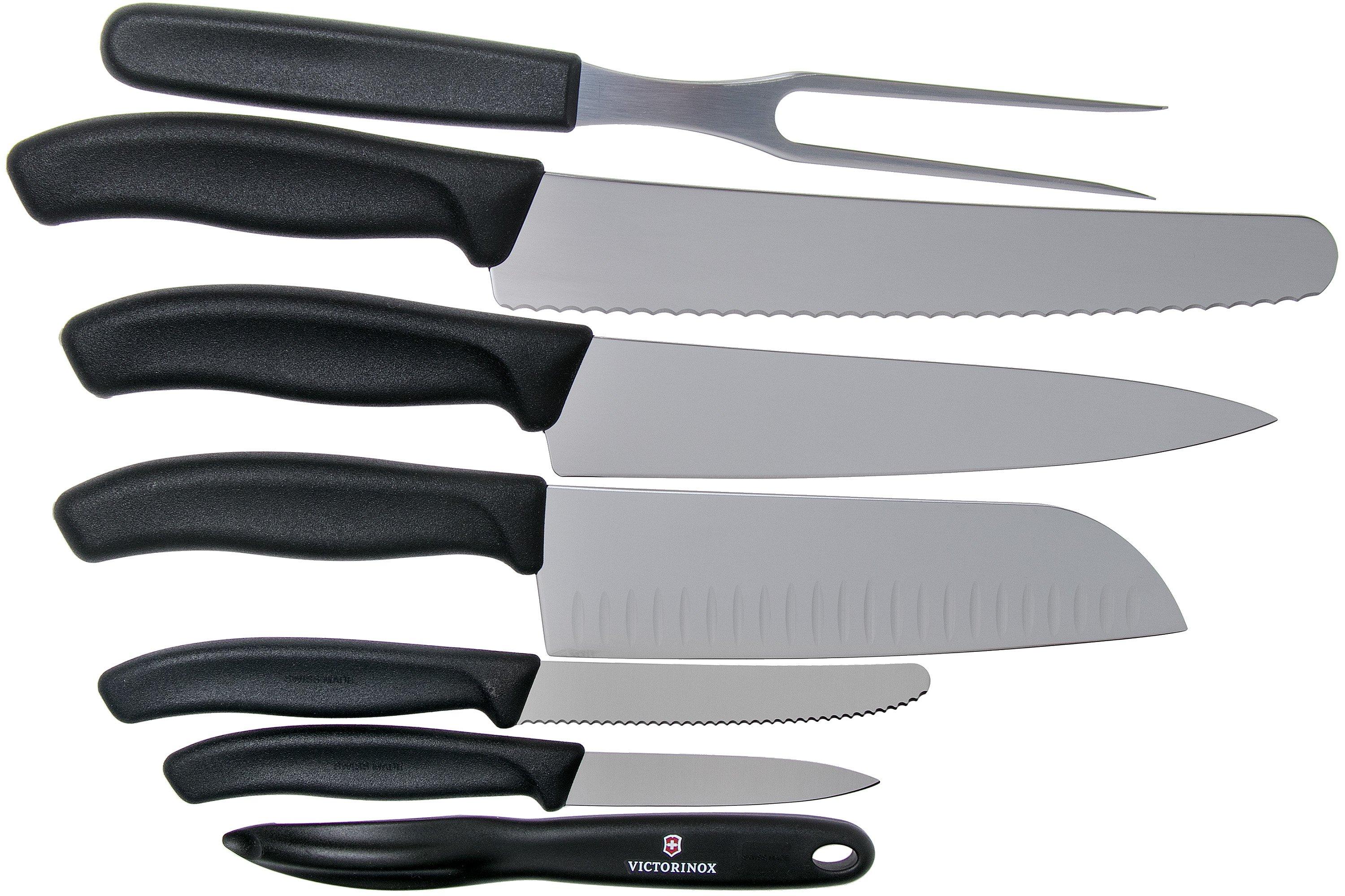 Victorinox SwissClassic 6.7133.7G set de 7 couteaux de cuisine, noir