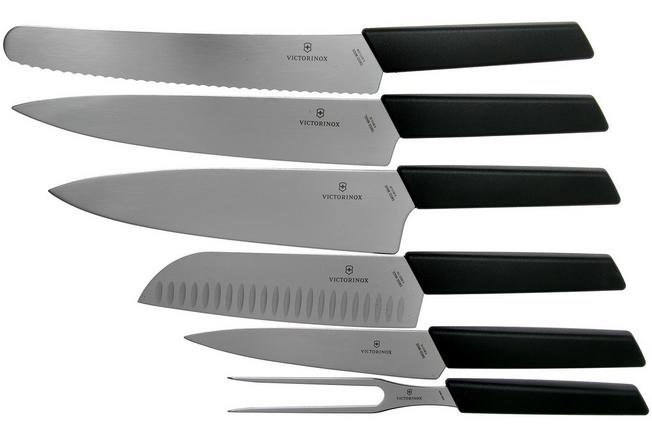 Victorinox Swiss Classic - Juego de cuchillos de 7 piezas, color negro