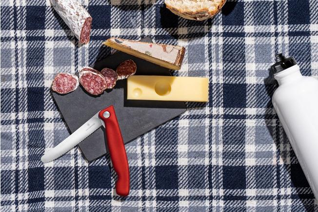 Image for Victorinox SwissClassic Cutting Board Picnic Knife Set 6.7191.FC1 Chili Red, 2-piece
