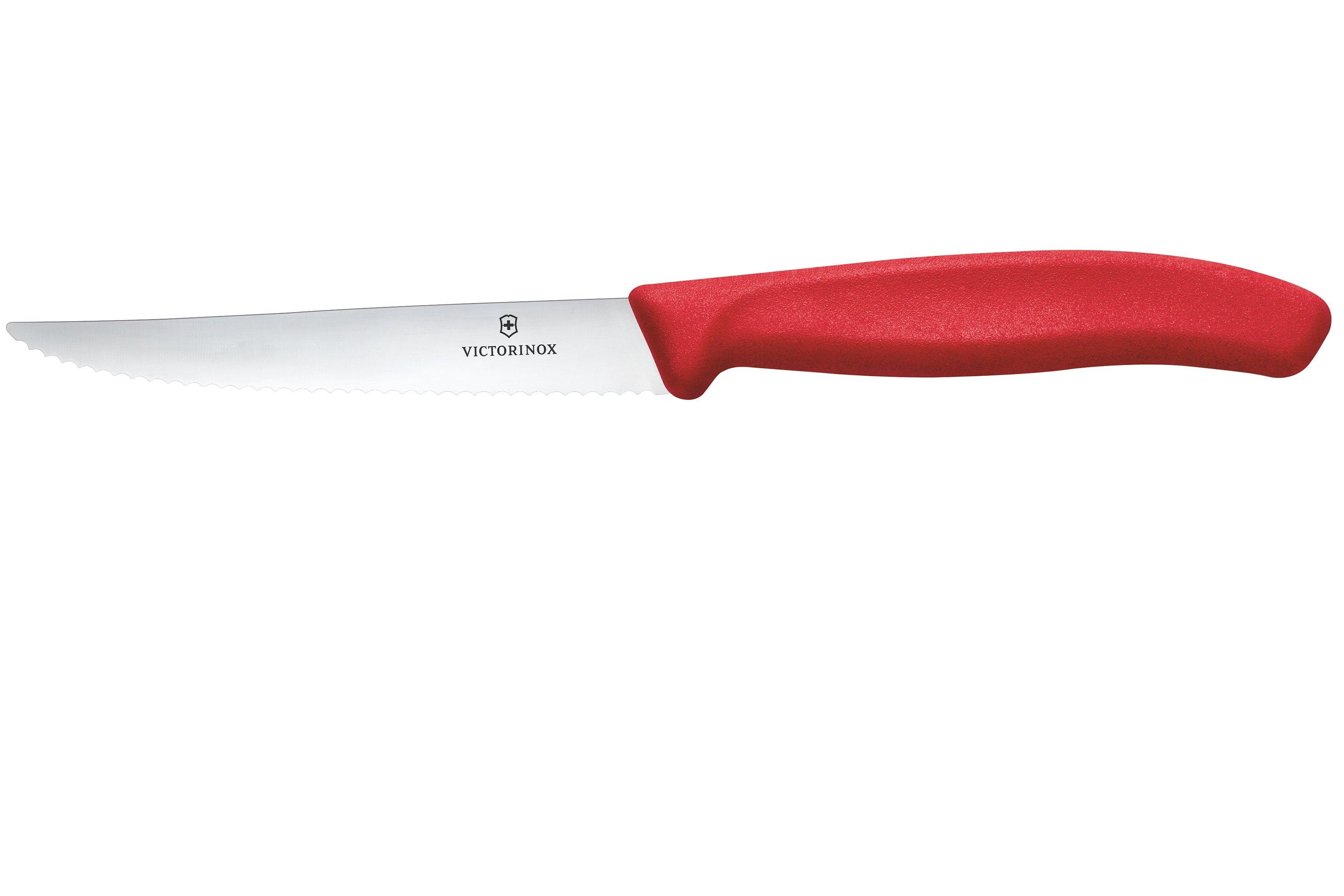 Victorinox Swiss Classic Steak & Pizza Knife 6.7231.C1 Wavy, Red