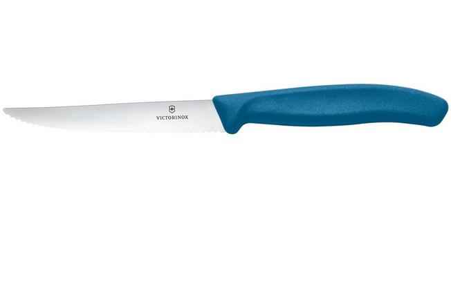 Immagine per Victorinox Swiss Classic Steak & Pizza Knife 6.7232.C1 Wavy, Blue, coltello da carne dentellato