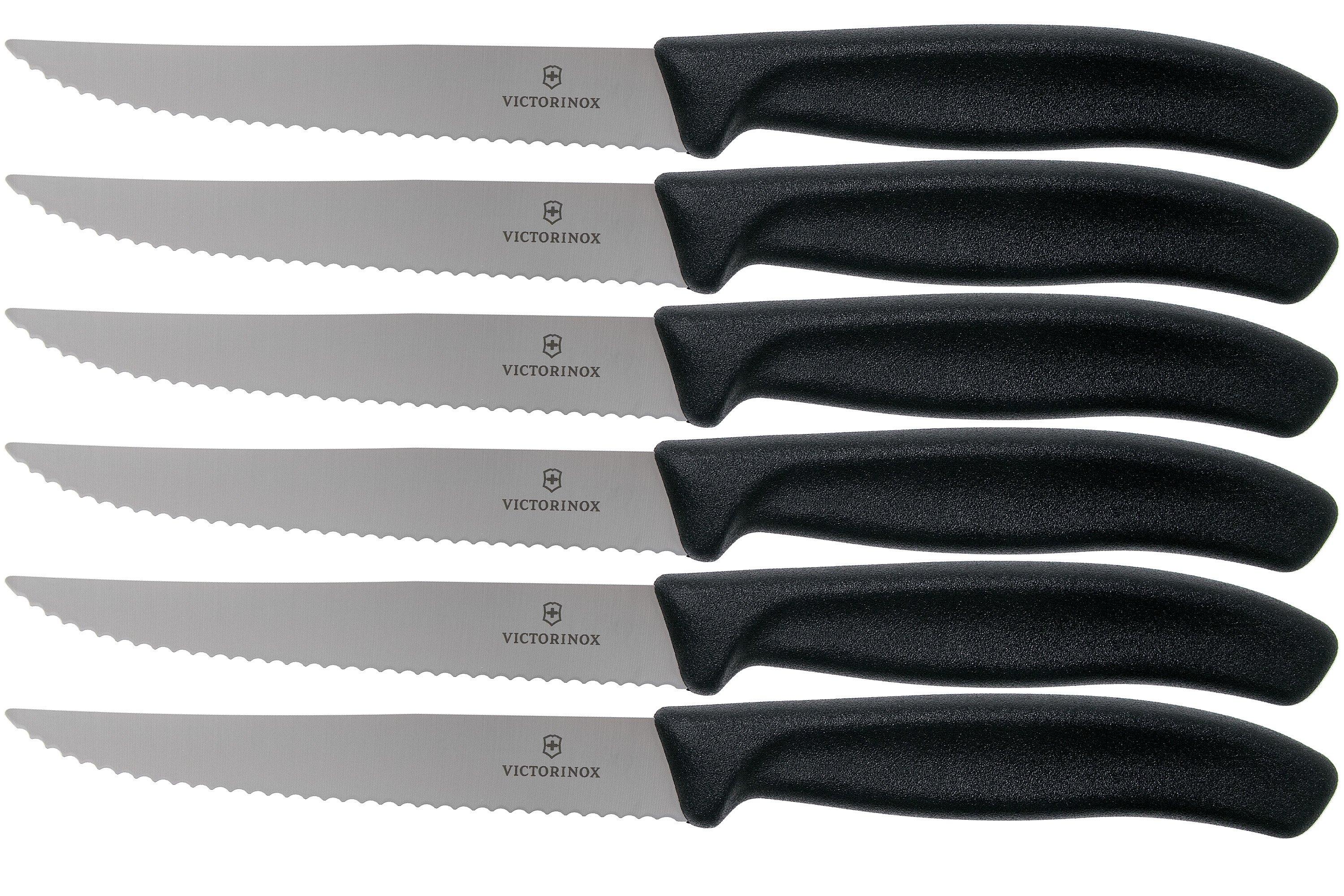 VICTORINOX SET 6 COLTELLI DA BISTECCA NERI PROFESSIONALI 6.7233.6 SWISS  MADE