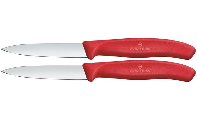 Image pour Victorinox Swiss Classic 6.7601.2C1 Straight, Red, set de 2 couteaux à légumes, 8 cm