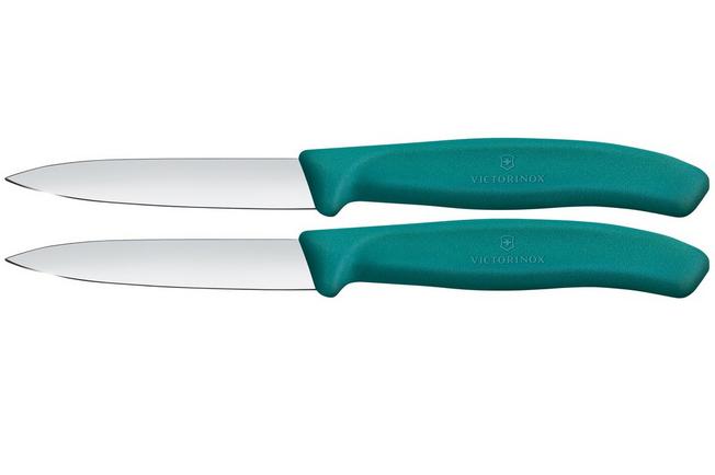 Image pour Victorinox Swiss Classic 6.7604.2C1 Straight, Green, set de 2 couteaux à légumes, 8 cm