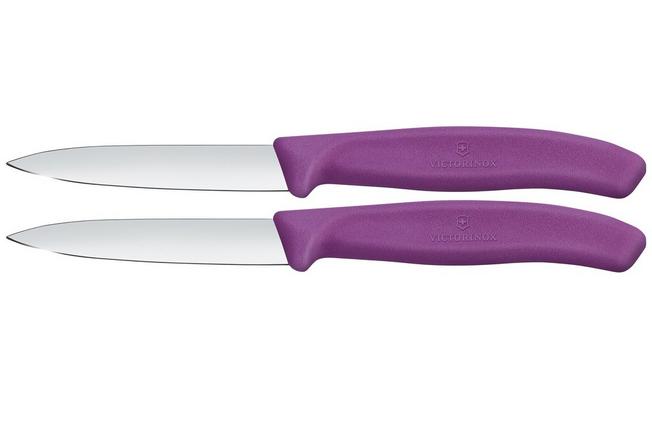 Image pour Victorinox Swiss Classic 6.7605.2C1 Straight, Purple, set de 2 couteaux à légumes, 8 cm