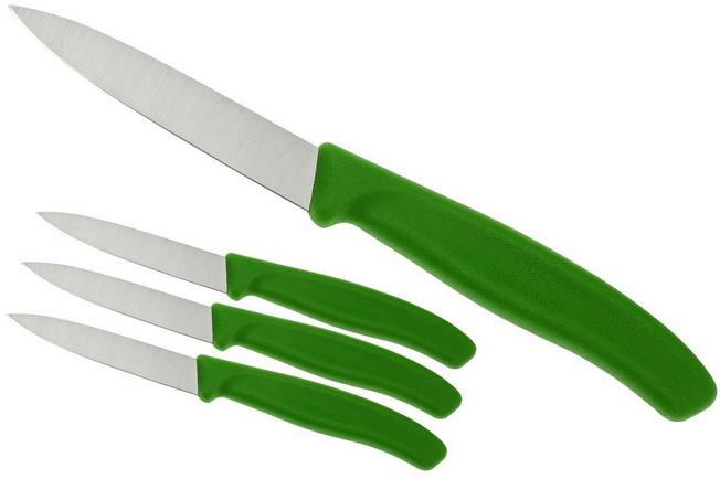 Image for Victorinox Swissclassic vegetable knives green, set of 4, 6.7606.L114-4