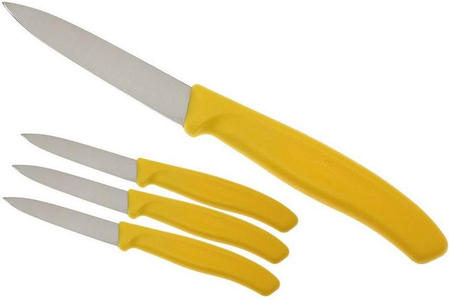 Image for Victorinox Swissclassic vegetable knives yellow, set of 4, 6.7606.L118-4