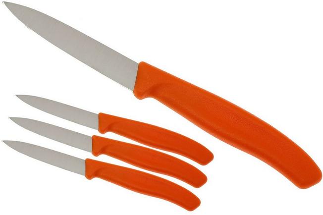 Image for Victorinox Swissclassic vegetable knives orange, set of 4, 6.7606.L119-4