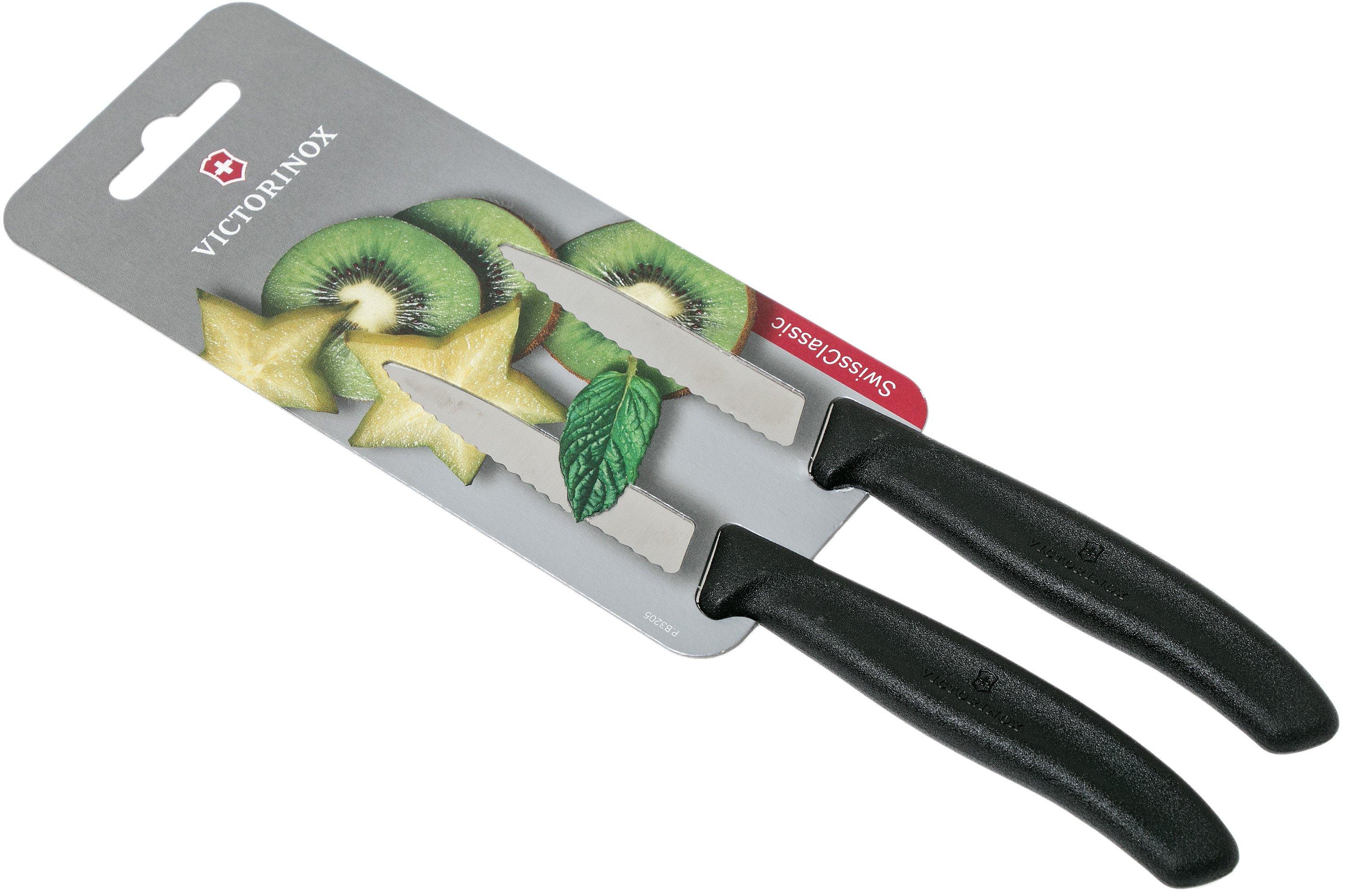 Victorinox SwissClassic coltelli da verdure seghettati nero 8 cm