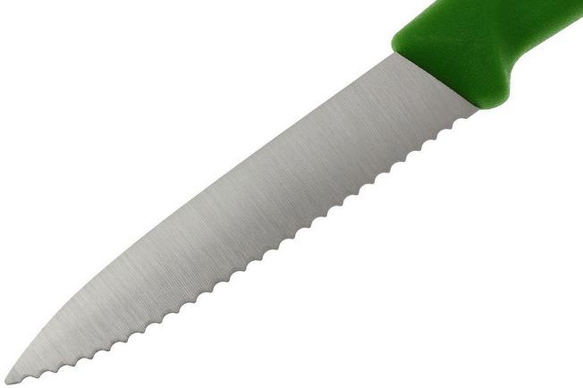 Image for Victorinox Swissclassic serrated vegetable knives green, set of 4, 6.7636.L114-4