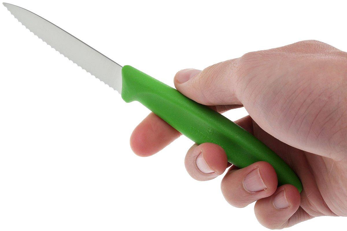 Victorinox Swissclassic serrated vegetable knives green, set of 4