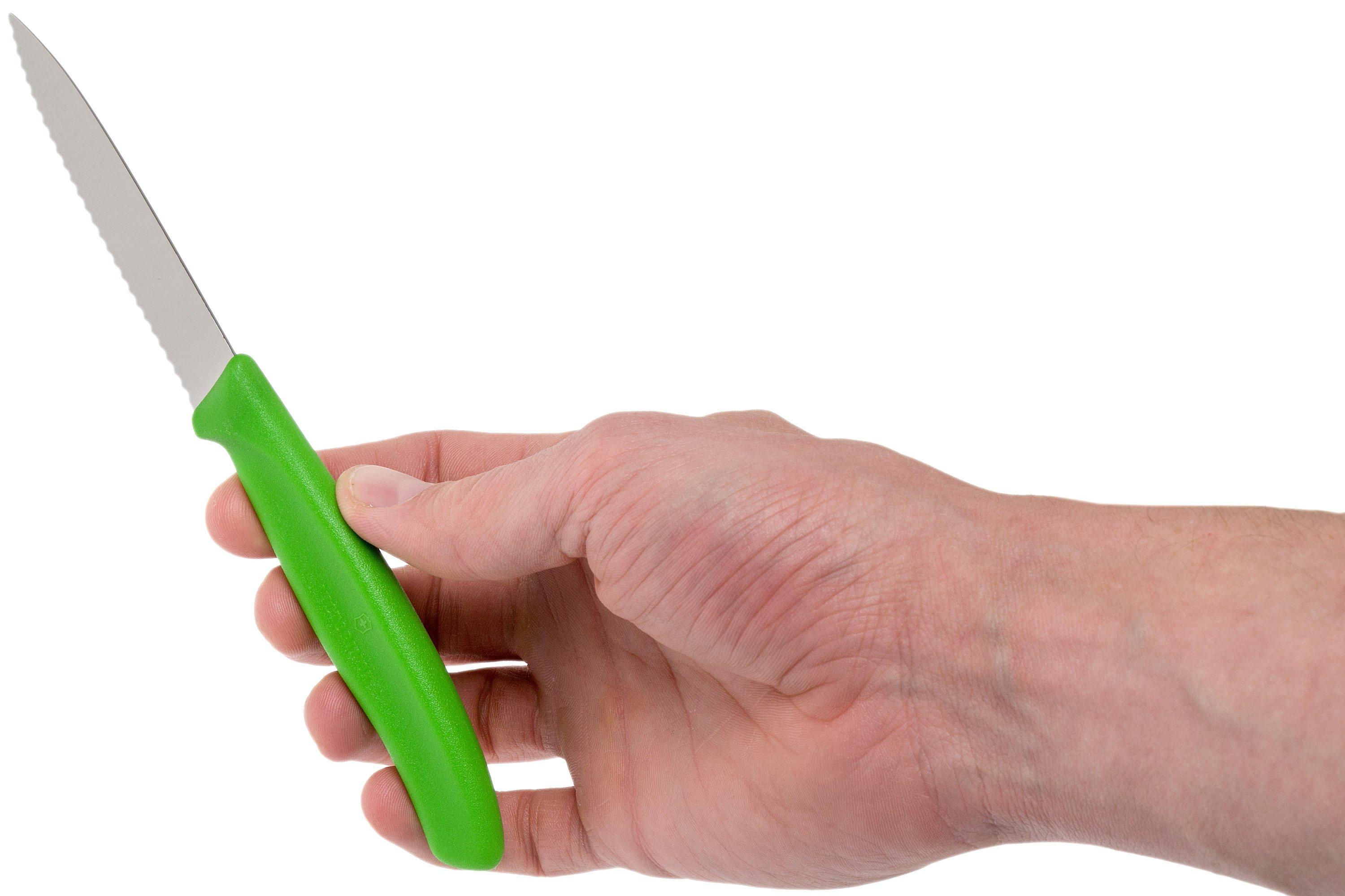 Victorinox SwissClassic serrated vegetable knives green 8 cm, set