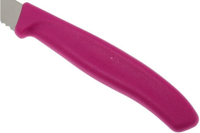 Image for Victorinox Swissclassic serrated vegetable knives pink, set of 4, 6.7636.L115-4