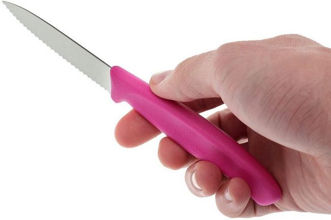 Image for Victorinox Swissclassic serrated vegetable knives pink, set of 4, 6.7636.L115-4