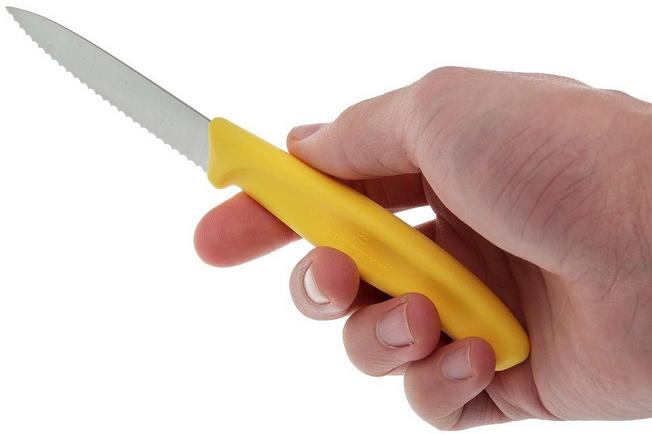 Image for Victorinox Swissclassic serrated vegetable knives yellow, set of 4, 6.7636.L118-4