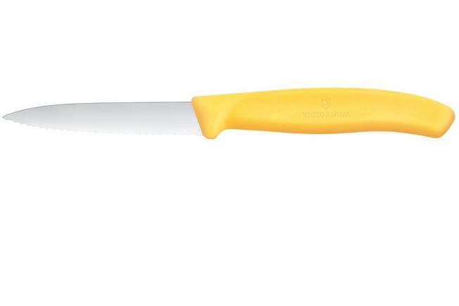 Image pour Victorinox Swiss Classic 6.7638.C1 Wavy, Yellow, couteau à légumes dentelé