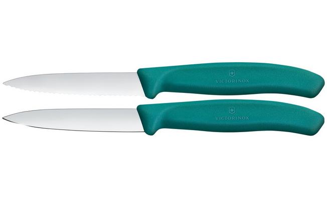 Bild für Victorinox Swiss Classic 6.7694.2 Straight/Wavy, Green, Gemüsemesser Set, 2-teilig, 8 cm