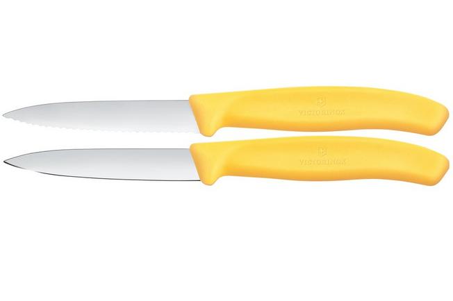 Bild für Victorinox Swiss Classic 6.7698.2C1 Straight/Wavy, Yellow, Gemüsemesser Set, 2-teilig, 8 cm