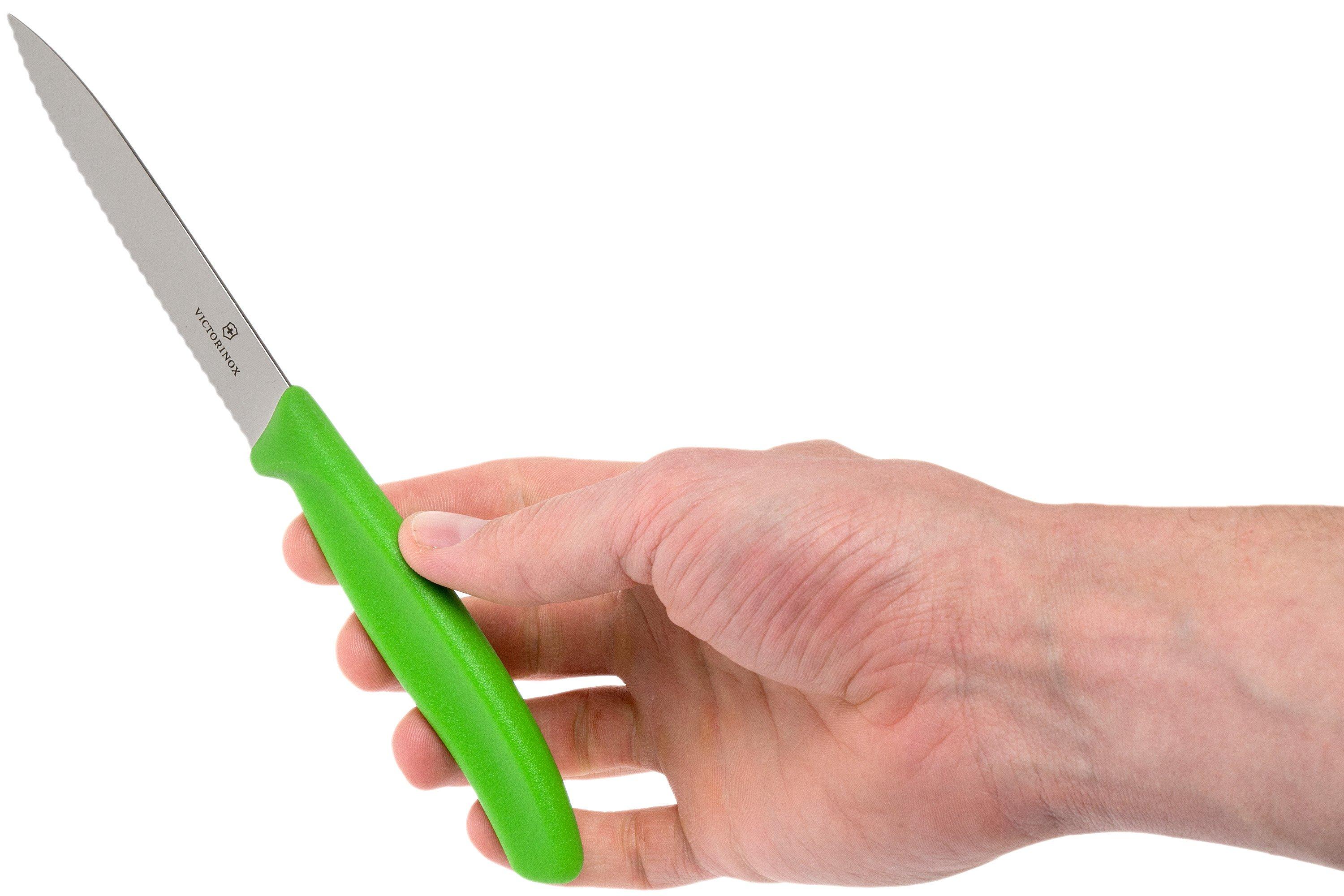 Victorinox SwissClassic serrated/smooth vegetable knives green 10 cm