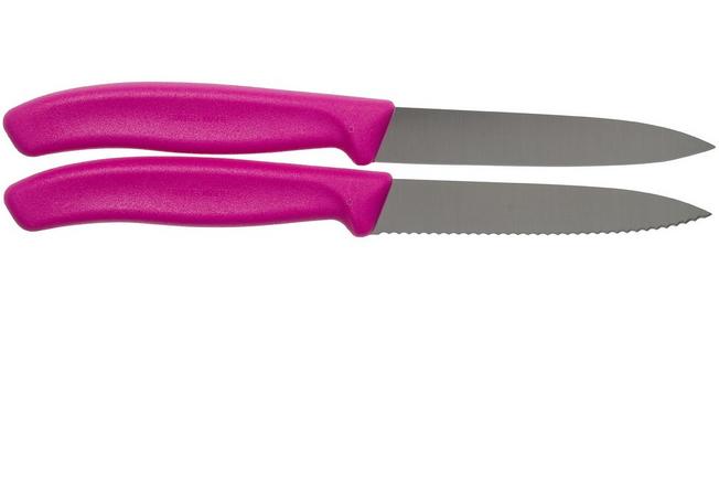 Victorinox SwissClassic serrated/smooth vegetable knives pink 10