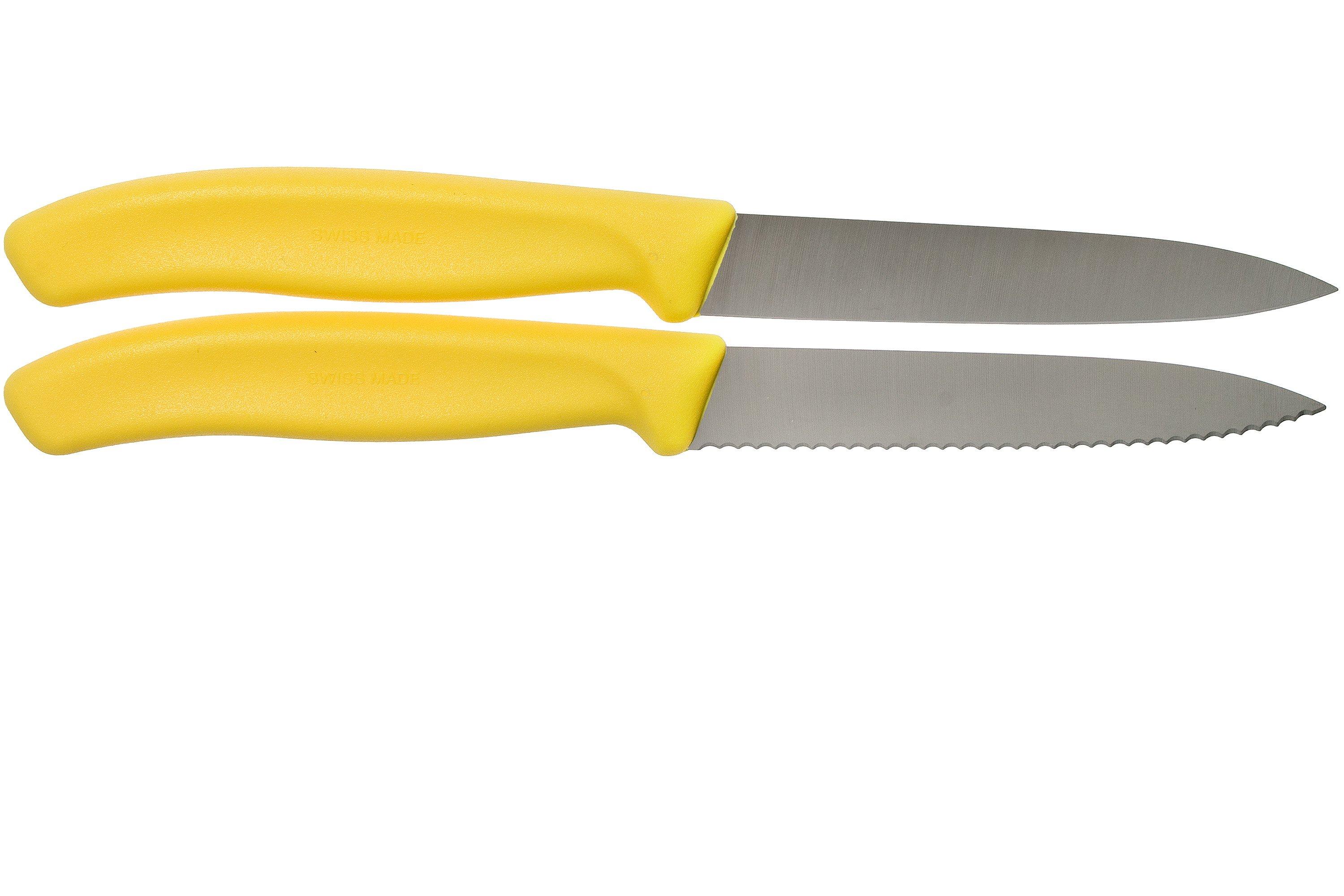 Victorinox SwissClassic couteaux à légumes jaunes 10 cm, set de 2 dont