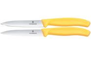 Victorinox Swiss Classic 6 7798 2C1 Straight Wavy Yellow Set Of 2 