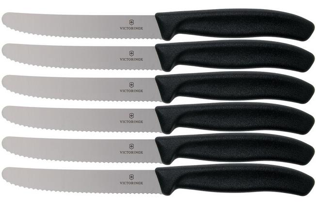 Victorinox SwissClassic 6.7833.6, set di coltelli da pomodoro 6-pz, nero