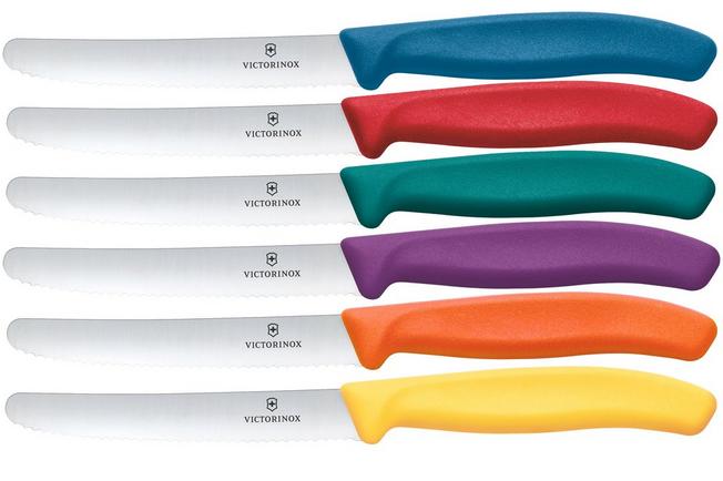 Image pour Victorinox Swiss Classic 6.7836.6C1 Tomato & Table Knife, Wavy, Multicolor, set de 6 couteaux à tomates