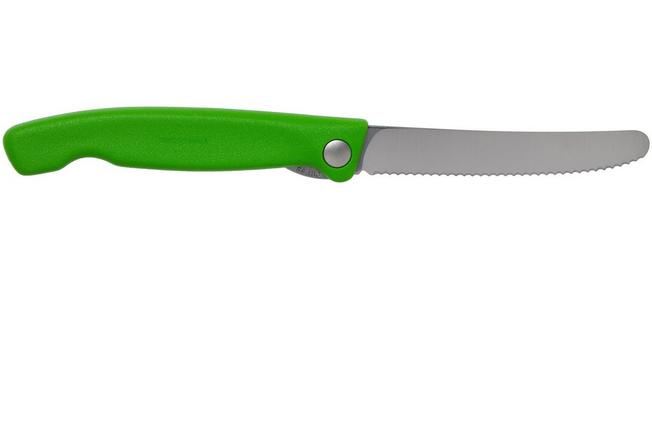 Victorinox SwissClassic 6.7836.FB coltello da verdura pieghevole  seghettato, verde