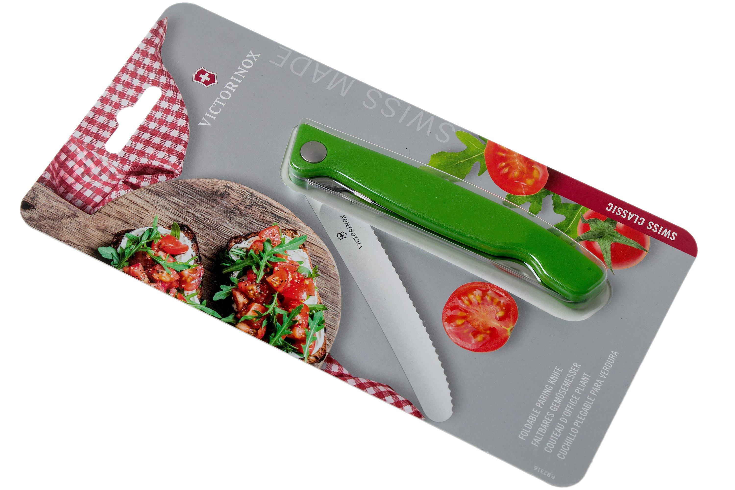 Victorinox SwissClassic 6.7836.F4B serrated foldable vegetable knife