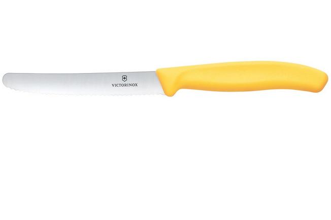 Imagen para Victorinox Swiss Classic 6.7838.C1 Tomato & Table Knife, Wavy, Yellow, cuchillo para tomates dentado