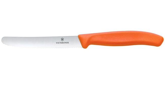 Imagen para Victorinox Swiss Classic 6.7839.C1 Tomato & Table Knife, Wavy, Orange, cuchillo para tomates dentado