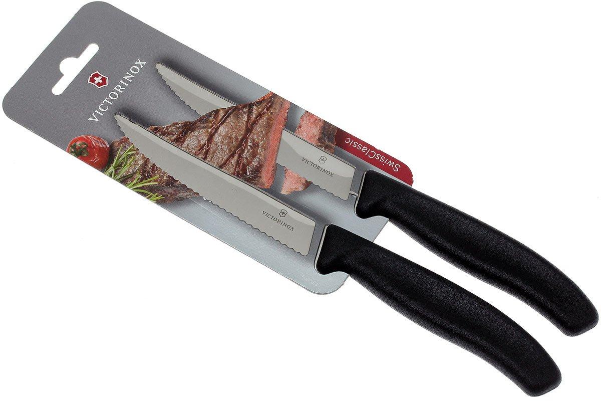 Steak/pizza wavy knife Swiss Classic 12 cm - Assorted colours - Pack of 4  pieces Victorinox Kitchen
