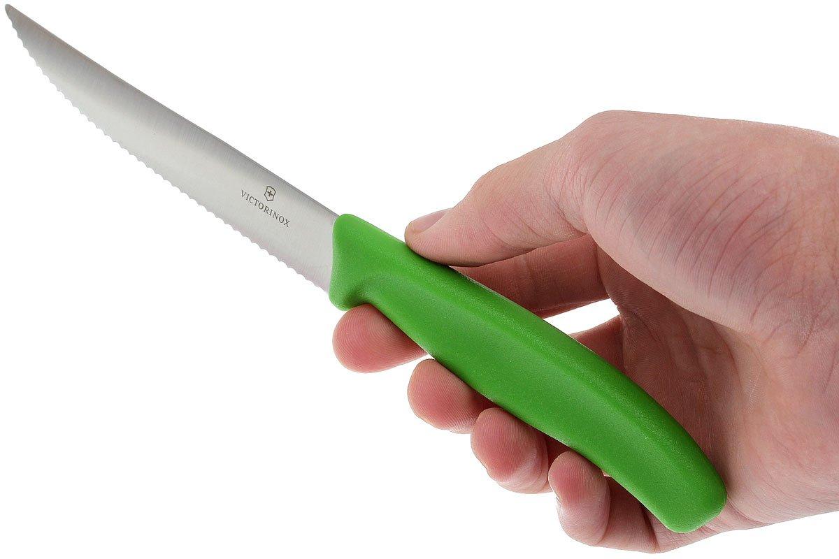 Victorinox Swissclassic pizza steak knife green set of 2 6.7936