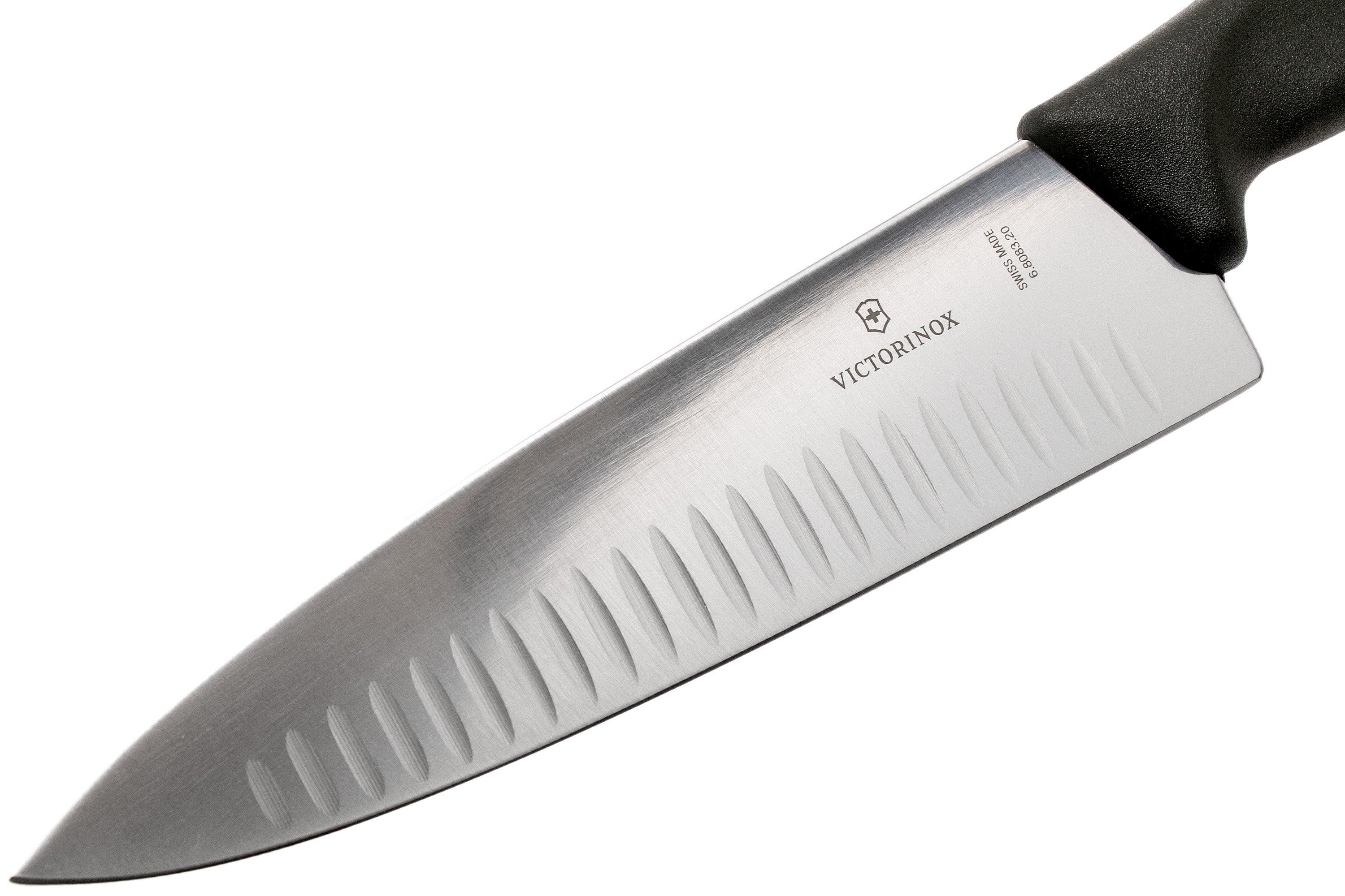 Victorinox Coltello da chef Swiss Classic, lama alveolata in nero