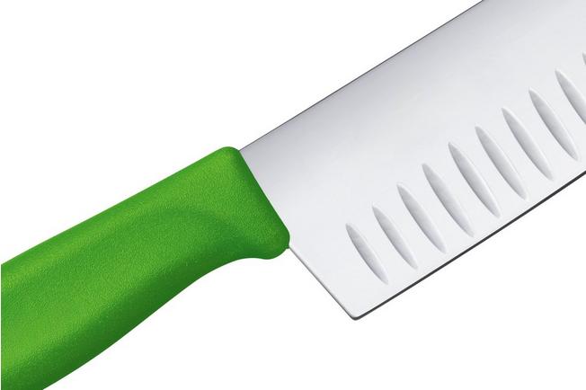 Afbeelding voor Victorinox SwissClassic 6.8526.17L4B Kale Green, santoku met kuiltjes, 17 cm, groen